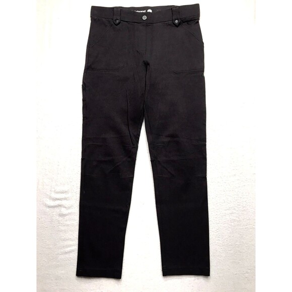 BETABRAND Pants Women's L 32x26 Slate Black 2 Pocket Utility Ankle Crop Yoga - Picture 1 of 16